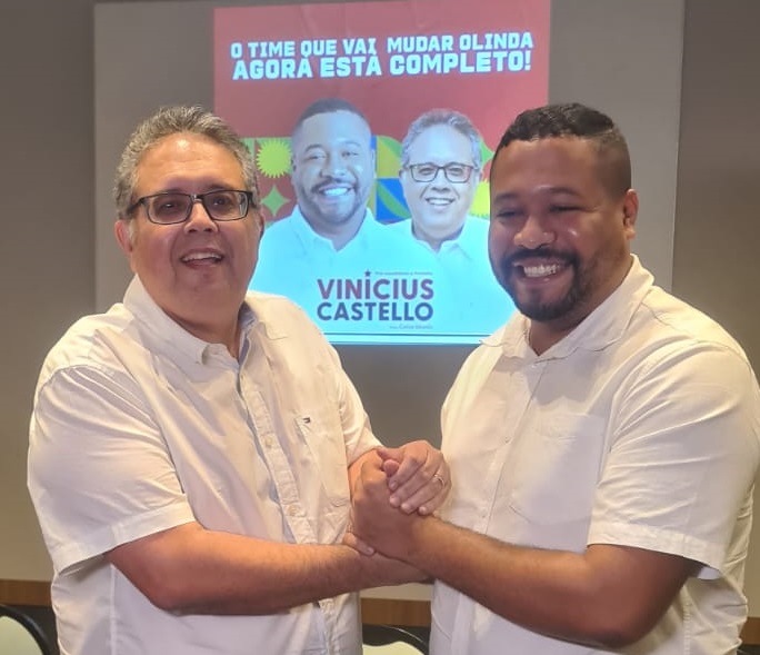 Vinicius Castello anunciou o nome do empresário Celso Muniz como o vice na sua chapa Foto: Márcio Didier