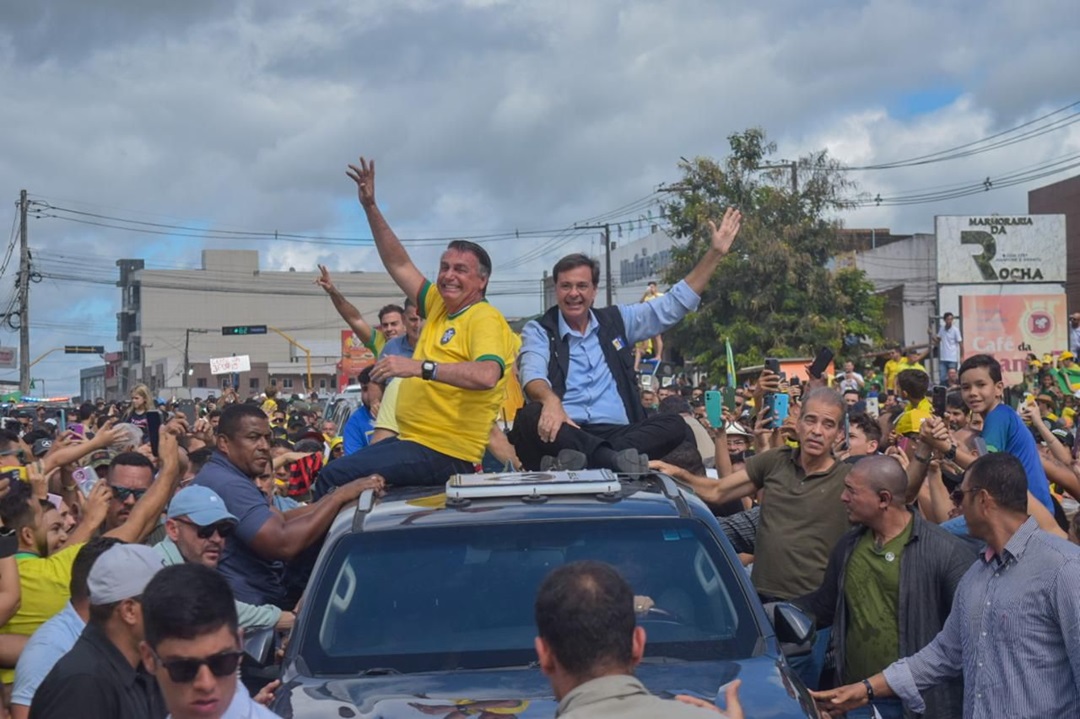 Candidato no Recife, Gilson Machado acompanhou a agenda do ex-presidente Bolsonaro Foto: Divulgação