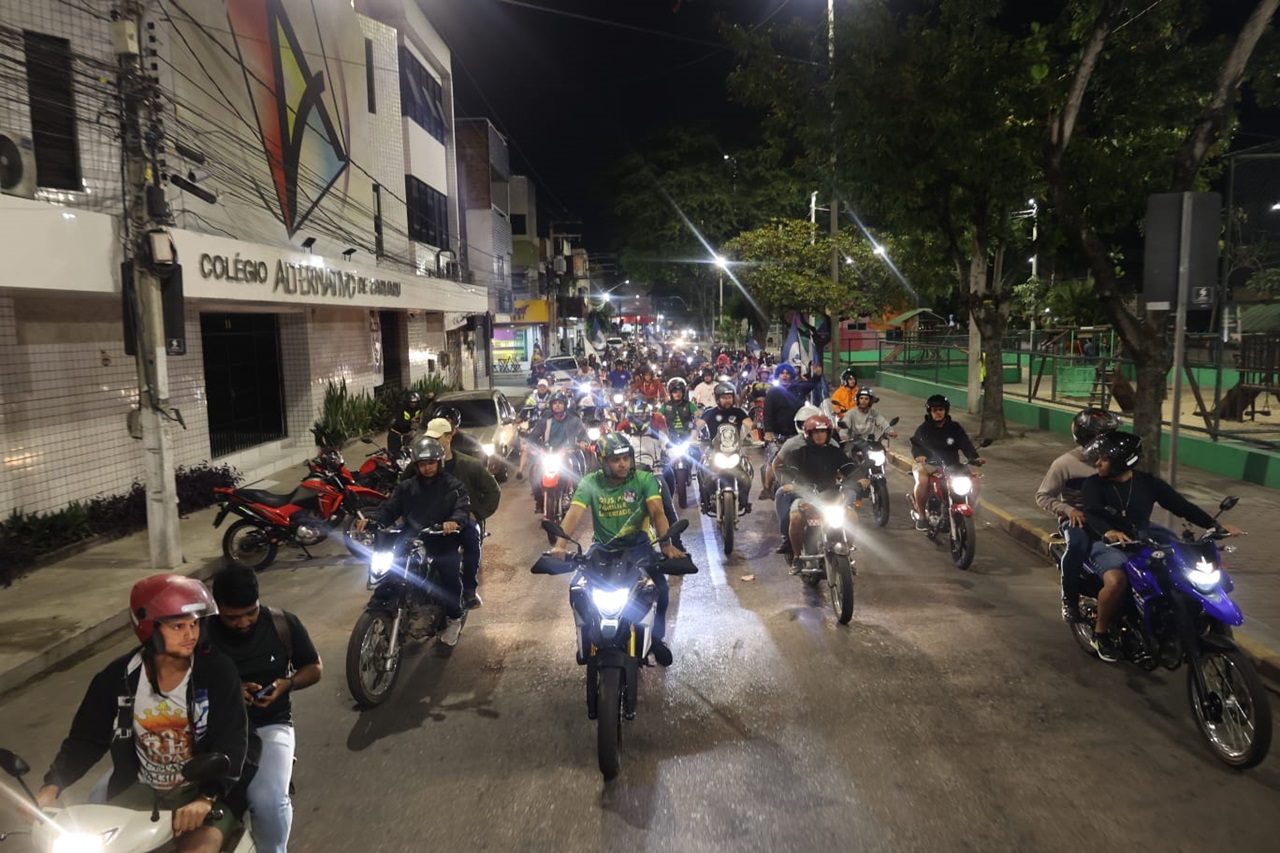 Fernando Rodolfo comandou motociata pelas duas de Caruaru Foto Divulgação