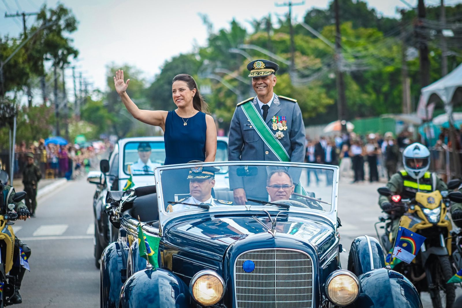 Governadora Raquel Lyra chega para o desfile de 7 de Setembro na Mascarenhas de Moraes foto Janaína Pepeu Secom