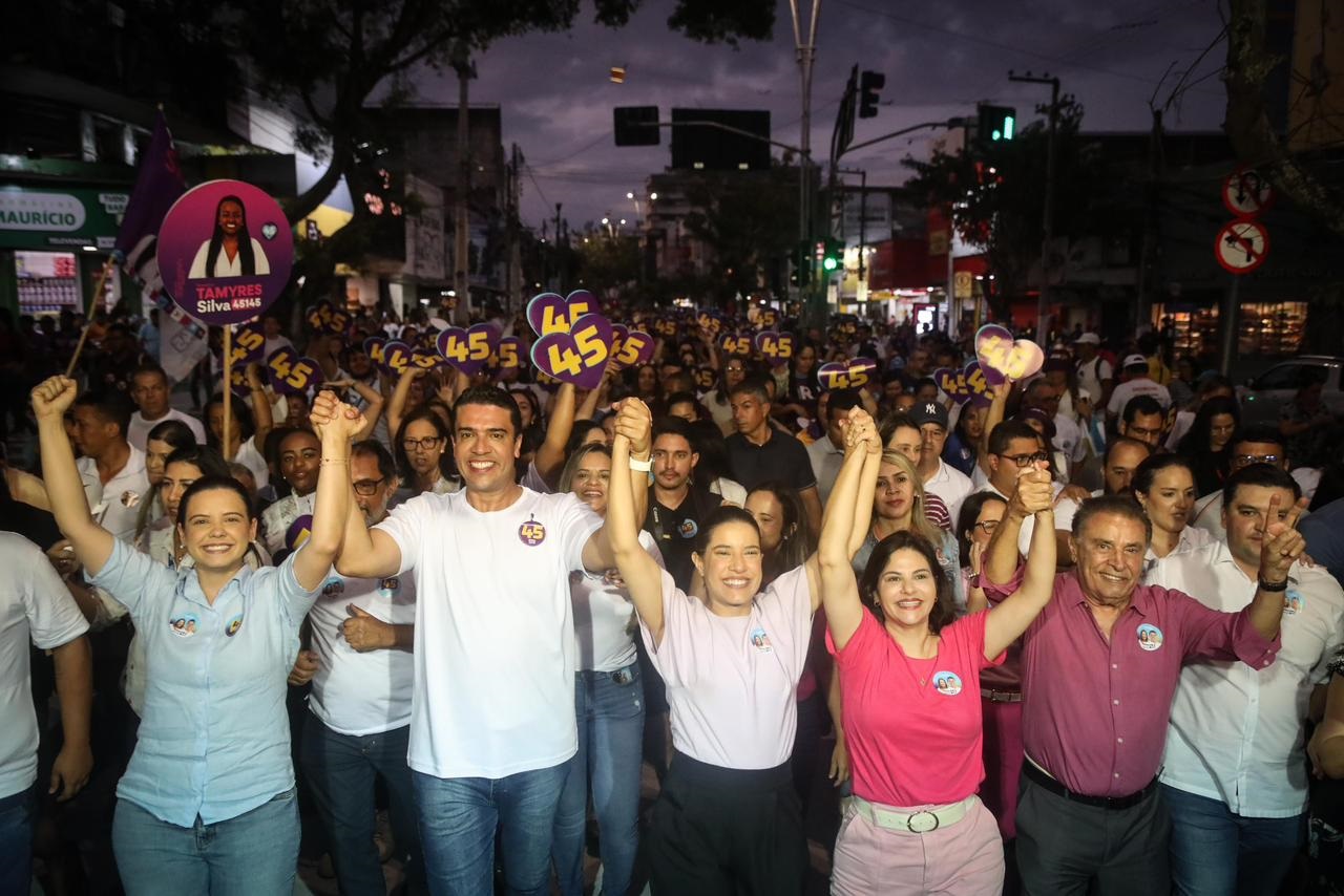 A governadora Raquel Lyra voltou a Caruaru para defender a candidatura de Rodrigo Pinheiro Foto Hesíodo Góes PSDB