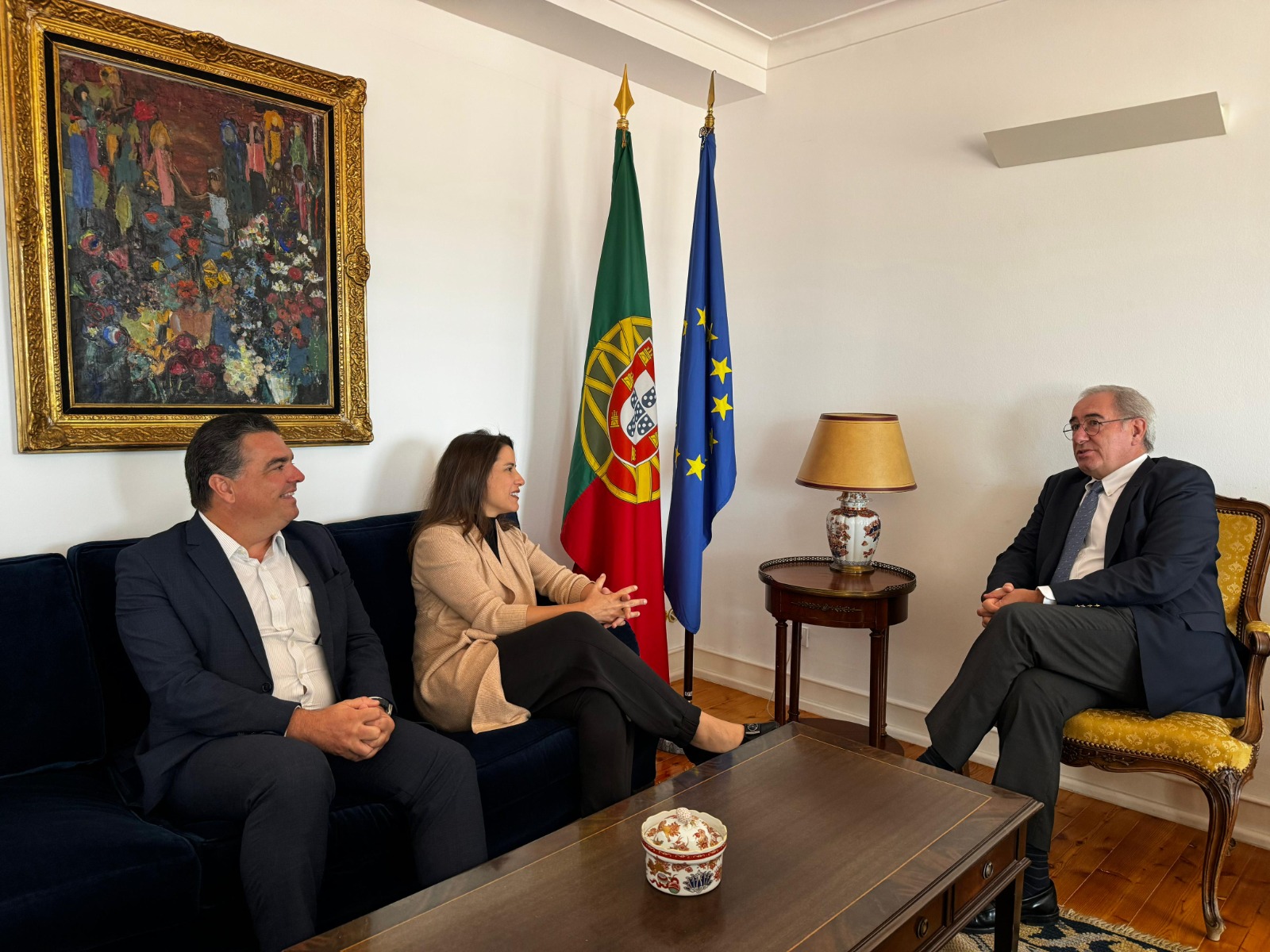 Raquel participou de encontro em Lisboa para tratar das relações com Portugal Foto Divulgação