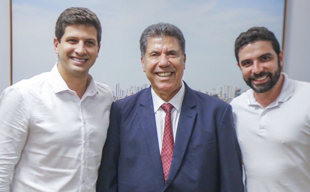 Lula Cabral fez sua primeira visita institucional como prefeito eleito no Cabo, ao se reunir com João Campos e o prefeito de Belém, Igor Normando Foto Pedro Batista