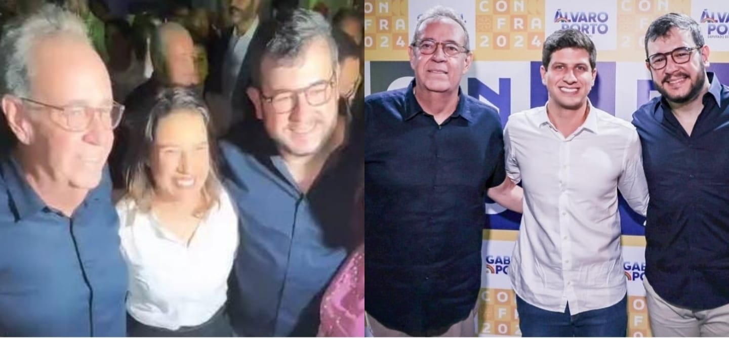 A governadora Raquel Lyra e o prefeito João Campos estiveram em momentos diferentes na festa de Álvaro. clima de 2026 no ar