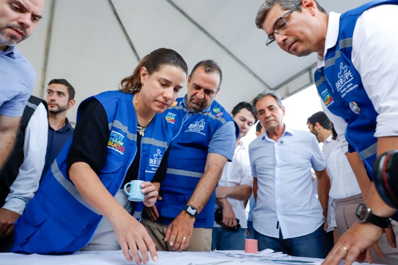 Governadora Raquel Lyra acompanhou o andamento das obras no Litoral Sul