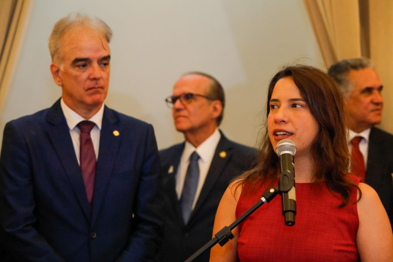 Raquel Lyra participou da posse de Marcos Carvalho no TJPE