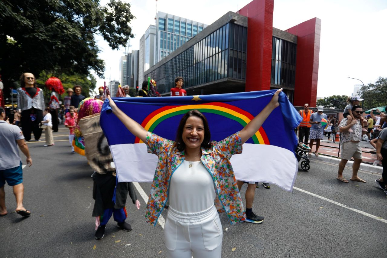 Governadora Raquel Lyra levou o Carnaval pernambucano para a Avenida Paulista