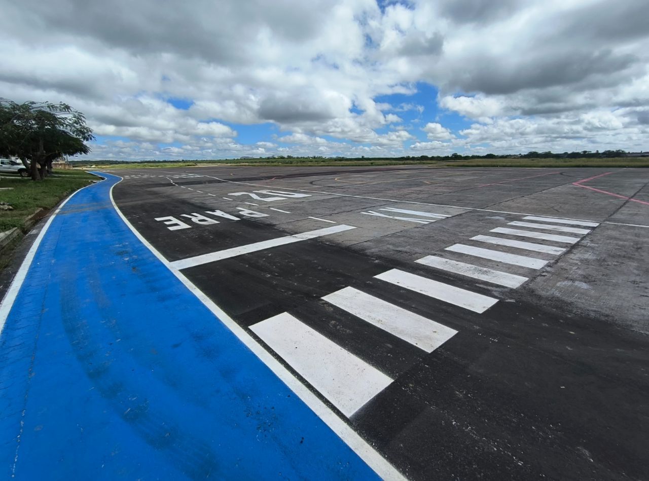 O Aeroporto de Fernando de Noronha teve concluídas as obras na pista