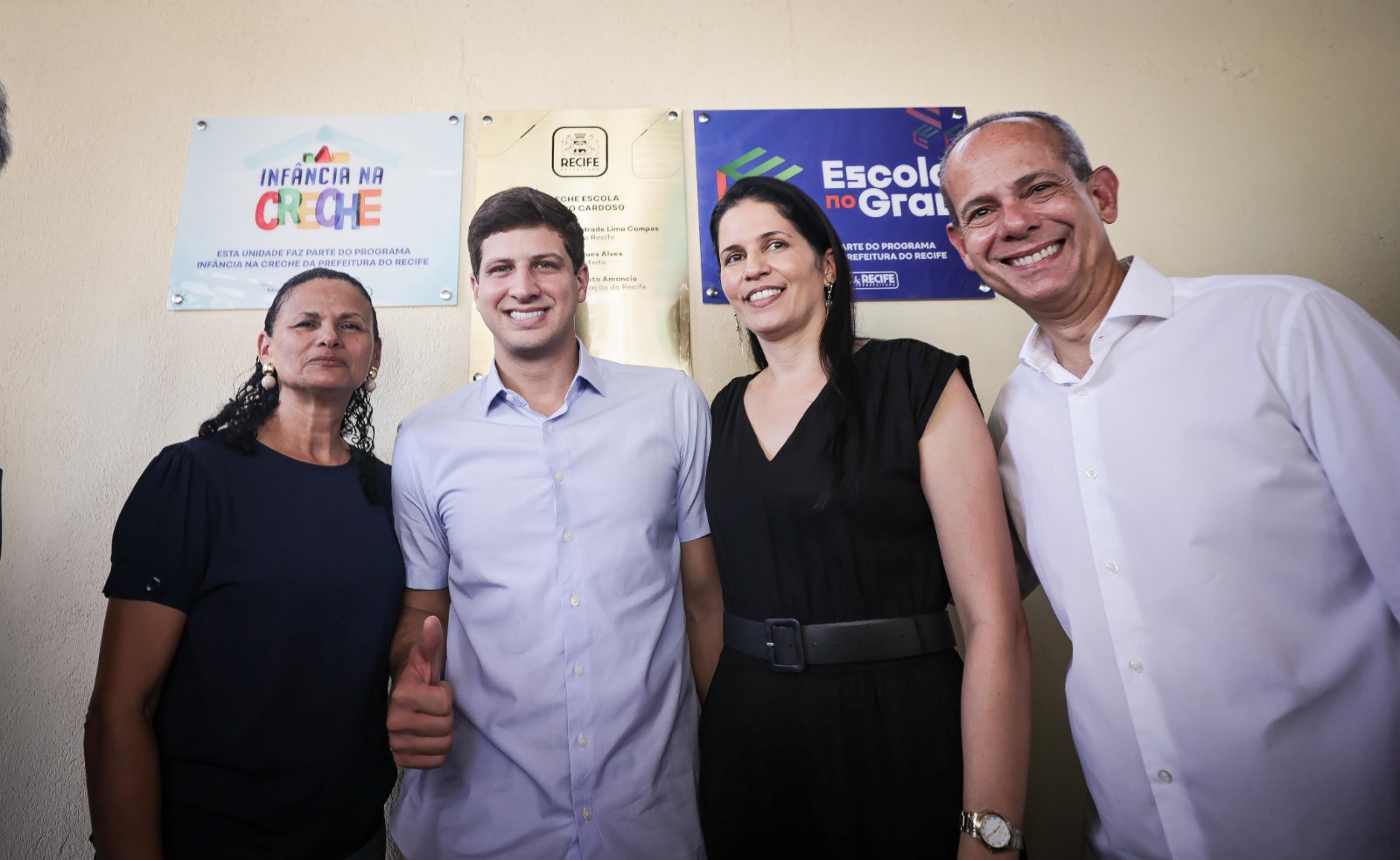 O prefeito João Campos entregou creche na Madalena