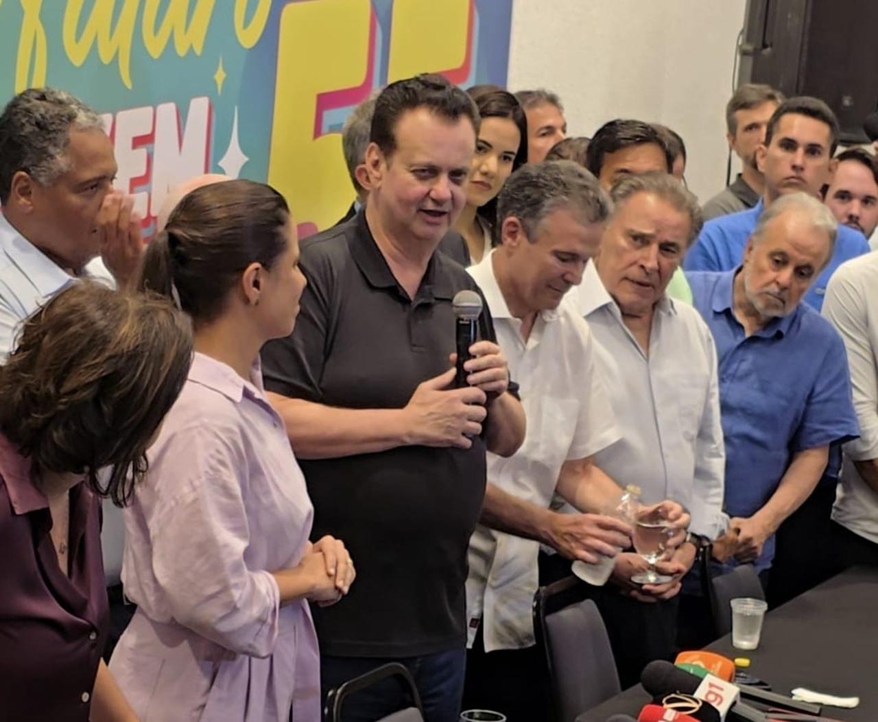 Presidente do PSD, Gilberto Kassab fez vários elogios a Raquel durante a filiação e disse que, se reeleita, se cacifa para chegar à presidência Foto Márcio Didier