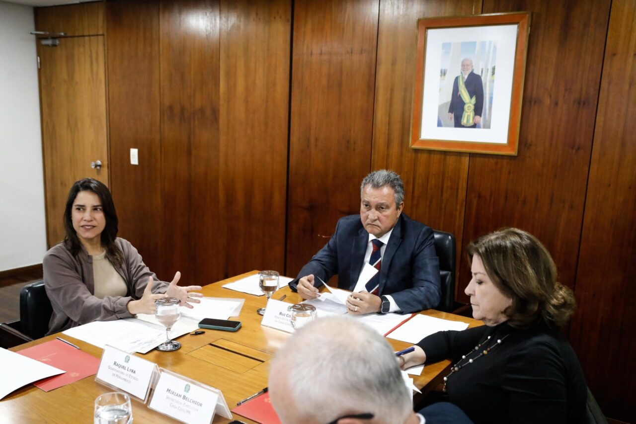A governadora Raquel Lyra se reuniu em Brasília com o ministro da Casa Civil, Rui Costa Foto Hesíodo Góes_Secom