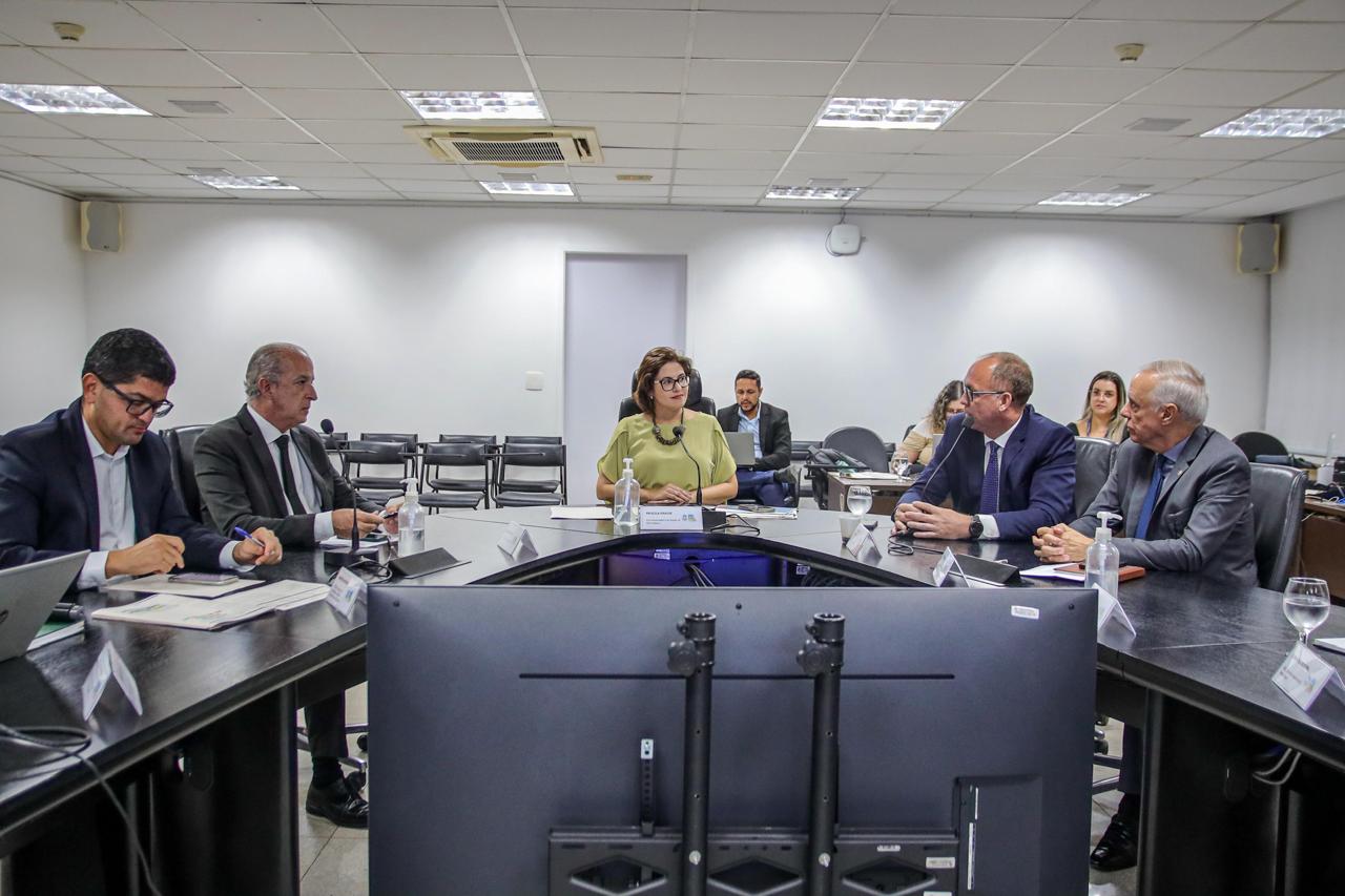 A vice-governadora Priscila Krause comandou a reunião do Juntos pela Segurança, em que foram apresentados os dados de Pernambuco