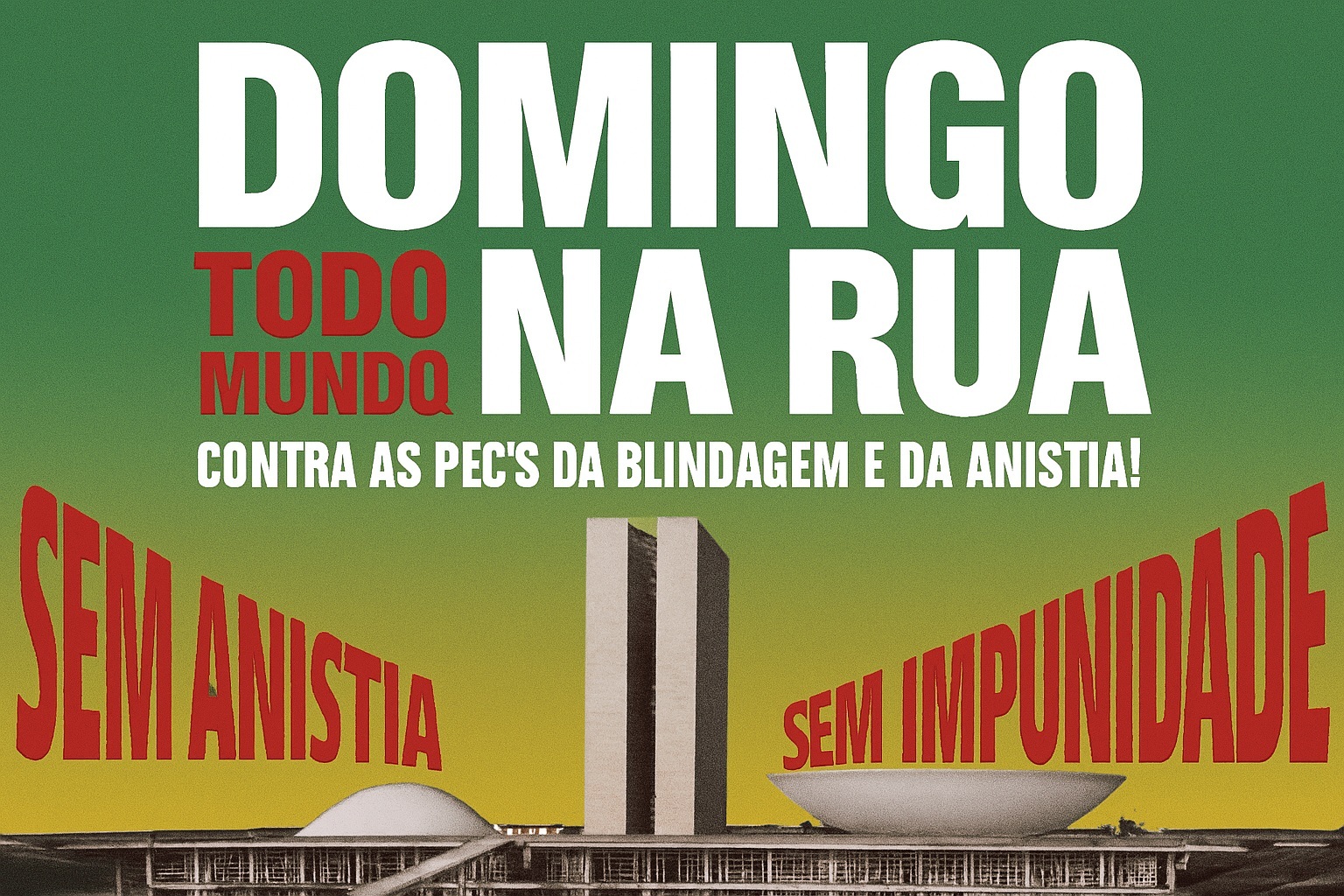 Manifestações, com engajamento de artistas nas redes sociais, ocorrerão em várias cidades neste domingo, em protestp contra deputados e PEC da Blindagem Foto Reprodução redes sociais