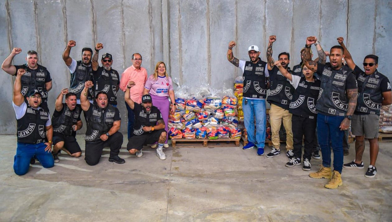 Ação solidária do Insanos Moto Clube reforça parceria com o programa municipal de voluntariado coordenado por Andréa Medeiros