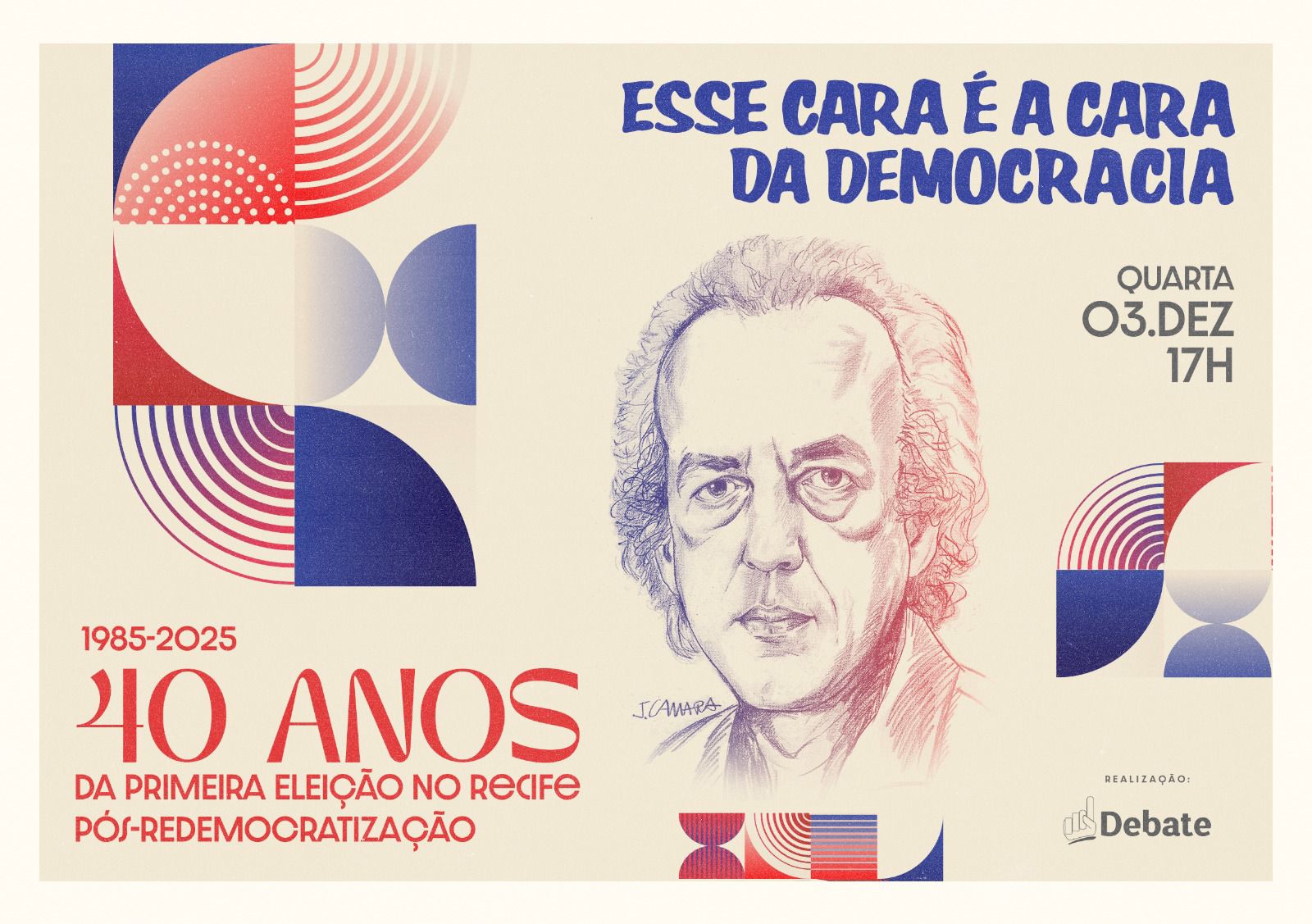 Centro Debate reúne lideranças para celebrar os 40 anos da eleição de 1985, que marcou o retorno do voto direto e a vitória de Jarbas Vasconcelos no Recife