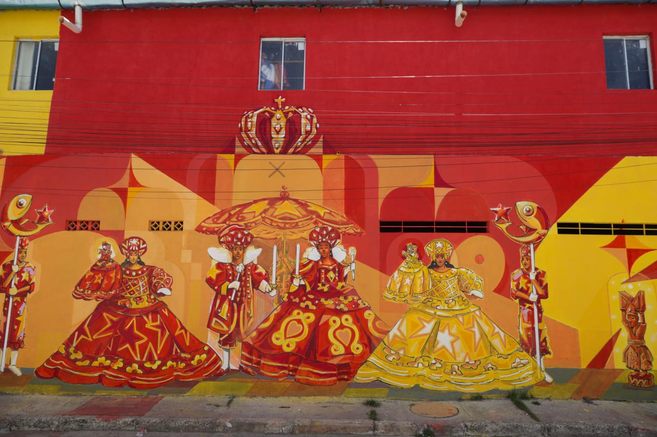 Intervenção artística ba Campina do Barreto reforça papel do Maracatu Cambinda Estrela na formação cultural e social do Recife