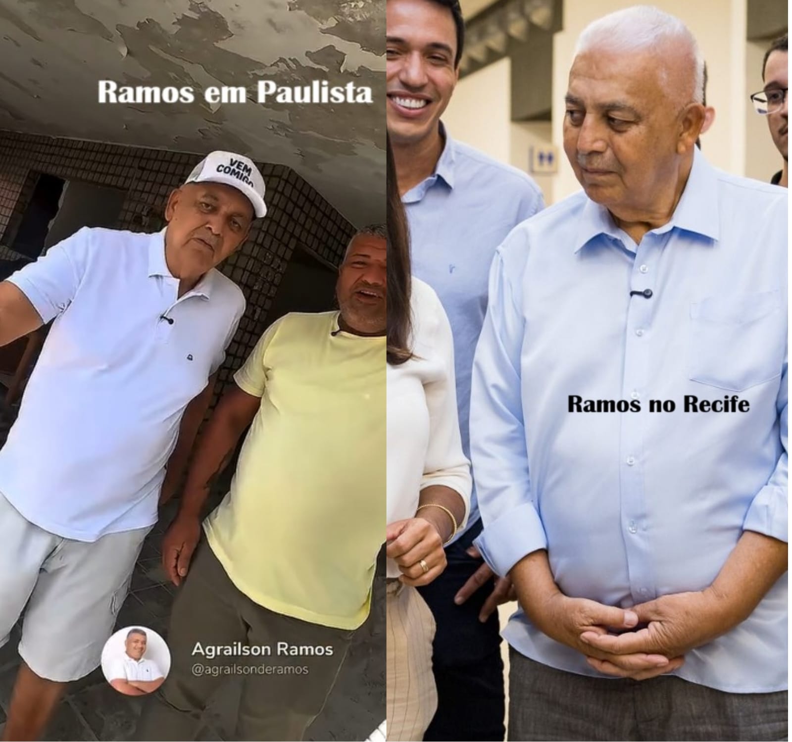 O prefeito Ramos nas versões prefeito de Paulista e pai de pré-candidata a deputada estadual