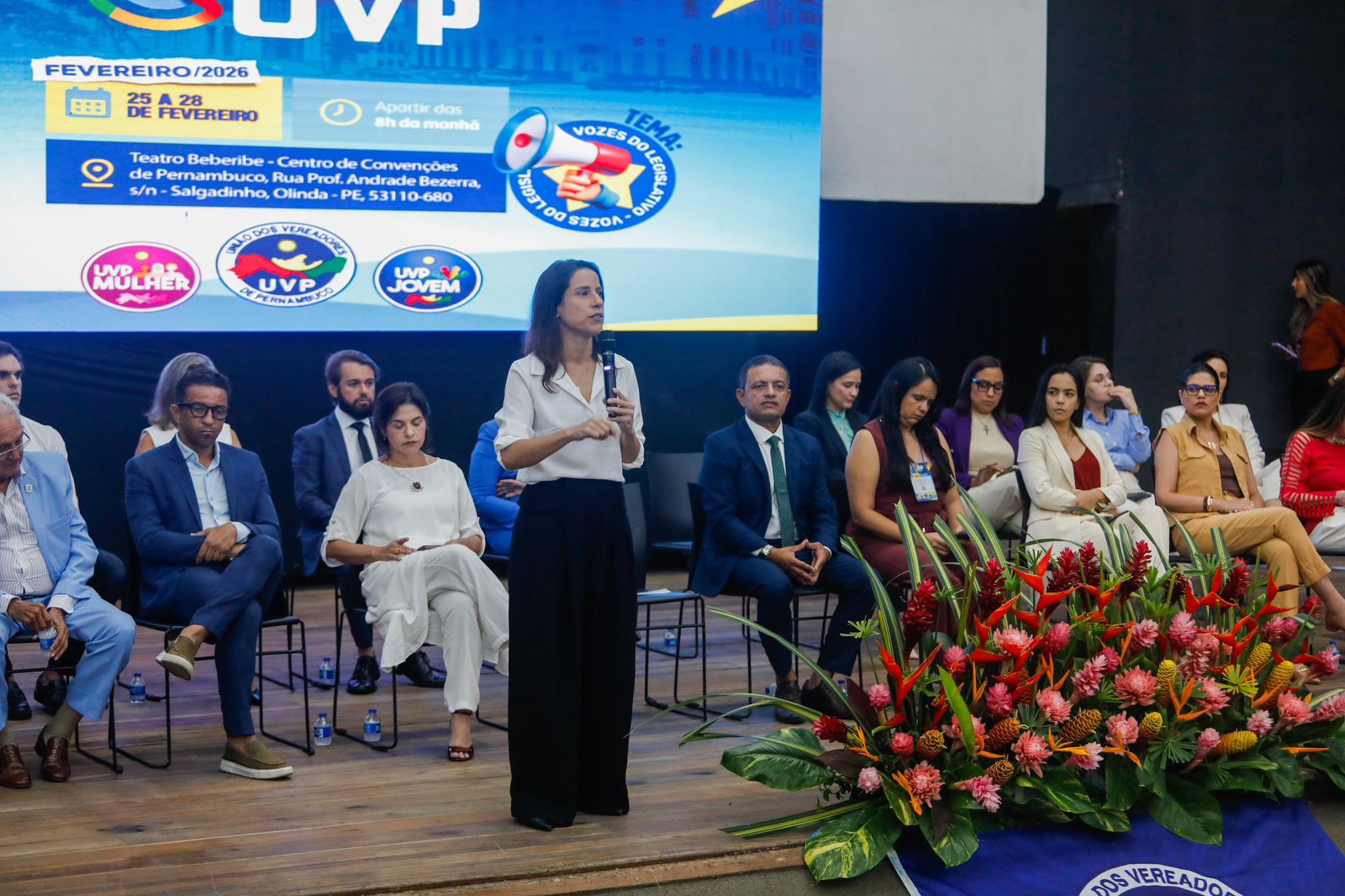 A governadora Raquel Lyra apoiou a proposta feita pelo presidente da UVP, Léo do Ar, de regionalizar as demandas dos vereadores e levá-las ao Executivo estadual Foto Miva FilhoSecom