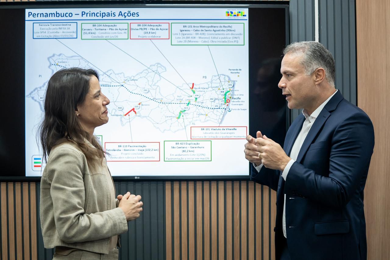 Agenda com Ministério dos Transportes inclui Arco Metropolitano, BR-104, BR-423 e investimentos federais no Agreste e Sertão