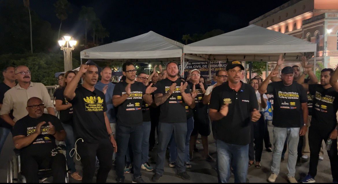 Policiais civis de Pernambuco decidem paralisar atividades por 24 horas e cobram negociação, valorização e melhores condições de trabalho