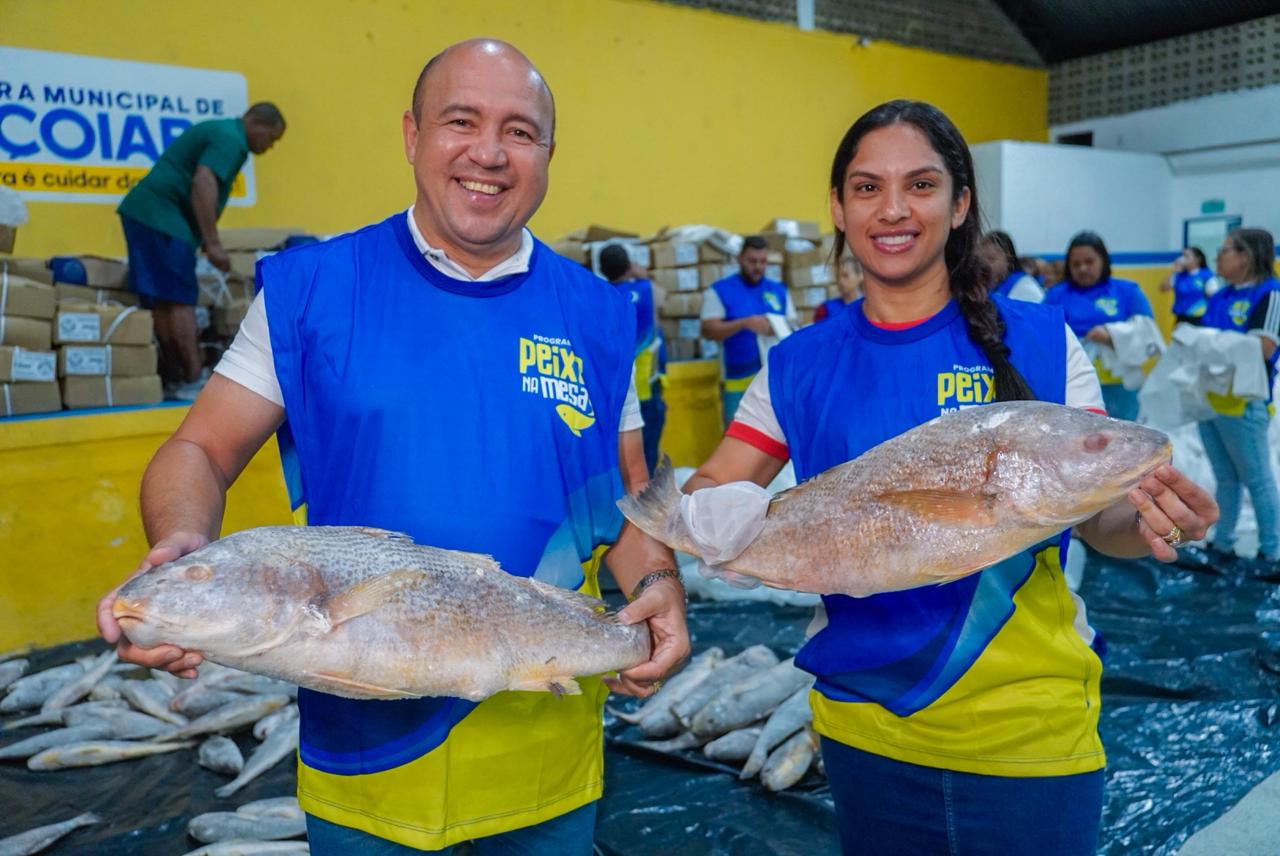 Programa Peixe na Mesa em Araçoiaba distribui 20 toneladas de peixe e beneficia mais de 5 mil famílias na Semana Santa
