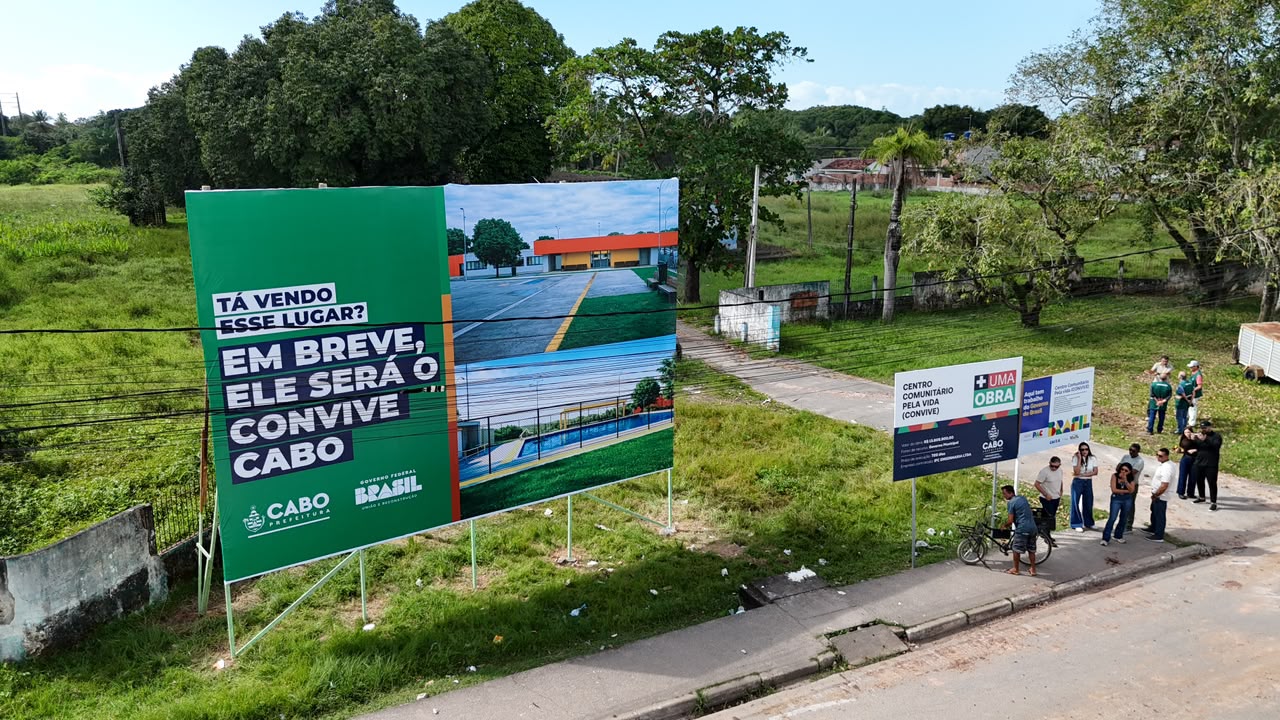 Prefeitura do Cabo inicia obras do Convive, equipamento que reunirá serviços sociais, esportivos e de cidadania em Ponte dos Carvalhos